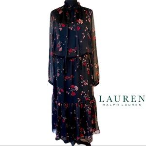 Ralph Lauren 🌸 | floral long sleeve bohemian dress